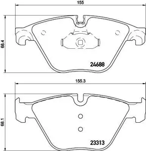 TEXTAR 2468801 Колодки торм.передние BMW 5,7, Grand TURISMO F07, F10, F11, F01-04 10=>
