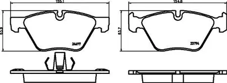 TEXTAR 2469701 Колодки торм.передние BMW F10,F11 3.0i2.0D 10>