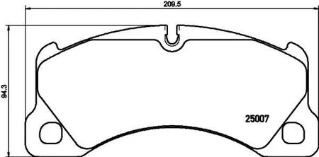 TEXTAR 2500701 Колодки торм.передние VW Touareg 3.0TDI, 3.6, 4.2