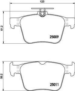 TEXTAR 2500901 Колодки задн. AUDI A3 12=>/ VW GOLF VII 12=>,TIGUAN