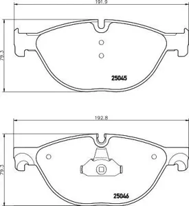 TEXTAR 2504501 Колодки торм.передние BMW F01-F04F07F10-F13 3.0i-5.0i2.5D-5.0D 08>