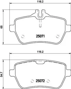 TEXTAR 2507103 Колодки торм.задние Mercedes SL R231 3.54.7 12>