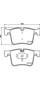 TEXTAR 2519901 Колодки BMW 1 F20,F25, F30, F31,F34