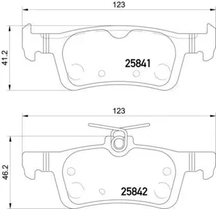 TEXTAR 2584101 Колодки торм. компл. 308 SW Estate 308 SW Ko Mercedes i 308 SW 308 II 308 SW II задн.