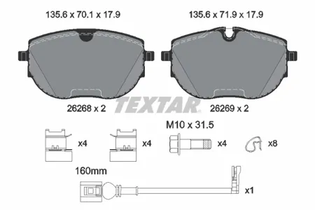 TEXTAR 2626801 Колодки торм.