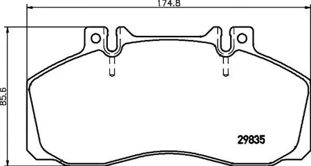 TEXTAR 2983506 Колодки торм. Mercedes Vario дисковые (175x85x22) (4шт.) TEXTAR