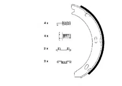 TEXTAR 91032800 Колодки торм.барабанные ручника Mercedes W124 allW201 allW168 all