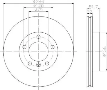 TEXTAR 92055605 Диск торм.перед. BMW E36E46 1.8-2.5D M42-M52 91>