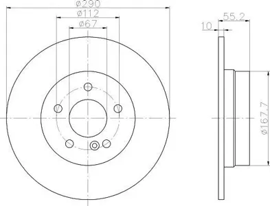 TEXTAR 92072703 Диск торм.задний Mercedes W124W210 2.0-4.3 96>