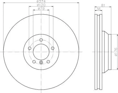 TEXTAR 92123003 Диск торм.перед.