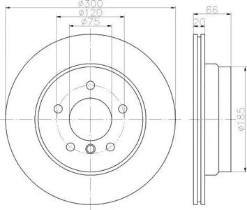 TEXTAR 92154903 Диск торм.зад. BMW 1, 3 E81, 87, 90 PRO