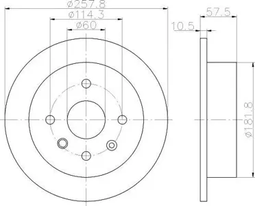 TEXTAR 92163003 Диск тормозной задний Chevrolet Lacetti , Daewoo Nubira 1.41.61.8 03>