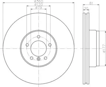 TEXTAR 92178403 Диск торм.перед. Land Rover Range Rover III 3.6TD-5.0 09=> PRO