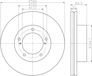 TEXTAR 92204603 Диск торм.перед. Toyota Land Cruiser 200 4.74.5D 08>