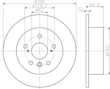 TEXTAR 92257803 Диск торм.зад. Toyota Camry , Lexus ES