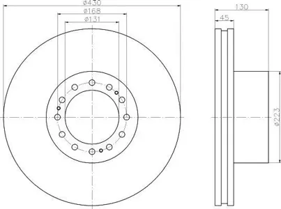 TEXTAR 93101800 диск торм вентилир. 430131x45130 12n-168-d19 SAF SK RS 9022