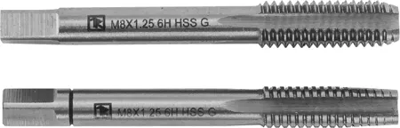 THORVIK MT8125S2 Набор метчиков T-COMBO двухпроходных ручных универсальных М8х1.25 HSS-G 2 шт.
