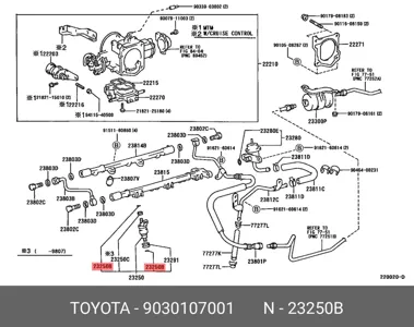 TOYOTA 9030107001 Уплотнительное кольцо форсунки