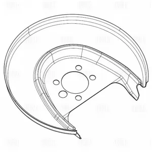 TRIALLI BDSP2605 Кожух торм. диска Skoda Fabia (07-) зад. прав. (BDSP 2605)