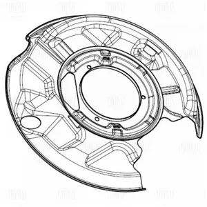 TRIALLI BDSP2732 Кожух торм. диска Mercedes C (W202) (93-)E (W124) (84-) зад. лев. (BDSP 2732)