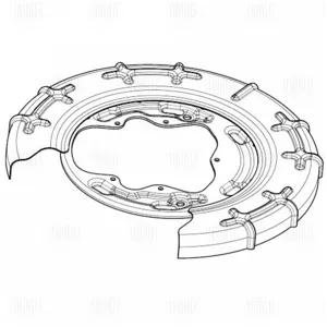 TRIALLI BDSP2803 Кожух торм. диска BMW 3 (F30) (11-) (диск 345мм) зад. лев. (BDSP 2803)