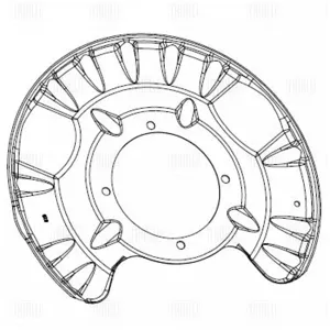 TRIALLI BDSP3151 Кожух торм. диска Mercedes ML (W166) (11-)GL (X166) (12-) зад. прав. (BDSP 3151)
