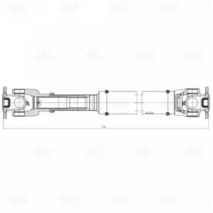 TRIALLI CD1926 Вал карданный Toyota Land Cruiser Prado 02- перед.