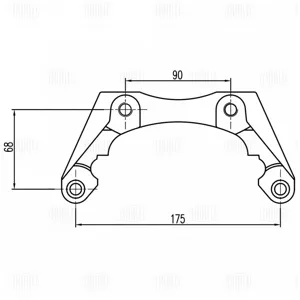 TRIALLI CF000764 Скоба тормозного суппорта Ford Mondeo III 00- перед.