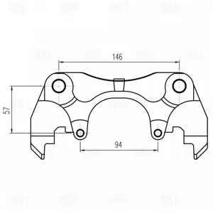 TRIALLI CF000786 Скоба тормозного суппорта VW TranSporter 03- перед.