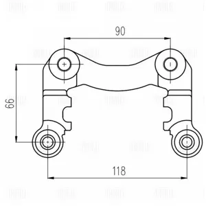 TRIALLI CF000907 Скоба тормозного суппорта VW Golf 97- задн.