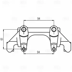TRIALLI CF002132 Скоба тормозного суппорта VW Passat 96- перед.