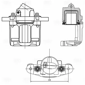 TRIALLI CF415 Тормозной суппорт Lada 2110 перед.прав.