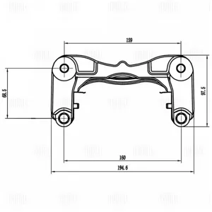 TRIALLI CF800027 Скоба суппорта Geely Atlas 16- Atlas PRO 19- ПЕРЕДНЕГО