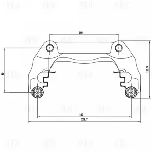 TRIALLI CF800045 Скоба суппорта Geely Monjaro 21- ПЕРЕДНЕГО