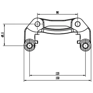 TRIALLI CF800132 Скоба тормозного суппорта Chery Tiggo 4 17- задн.