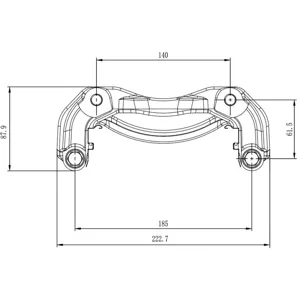 TRIALLI CF800231 Скоба тормозного суппорта SSANGYONG ACTYON 10- перед.