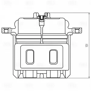 TRIALLI CF800691 Суппорт торм. Subaru Outback B12 (98-) Forester SF (97-) Legacy B12 (98-) перед. лев. d=43мм