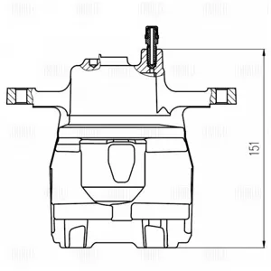 TRIALLI CF800698 Тормозной суппорт Toyota YARIS 05- перед.прав.