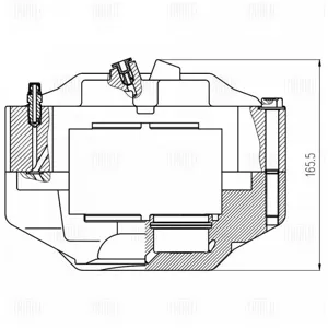 TRIALLI CF800700 Тормозной суппорт Toyota Hilux 05- перед.лев.