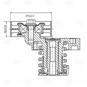 TRIALLI CM5403 Ролик ремня приводного Mercedes C(W204) с натяж. мех.