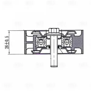 TRIALLI CM5414 Ролик привод. ремня Mercedes C (W204) (07-) 1.6i1.8i [M271] (опор.) глад. 6PK (CM 5414)