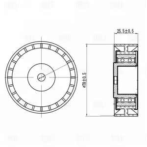 TRIALLI CM5532 Ролик ремня приводного VW TranSporter (T4) 90- опор.