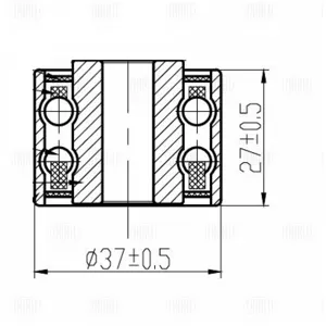 TRIALLI CM5566 Ролик привод. ремня Peugeot Partner (96-) 1.9d2.0d AC- ГУР (опор.) d37 (CM 5566)