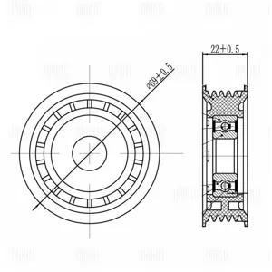 TRIALLI CM5581 Ролик ремня приводного Mercedes A(W168) опорный