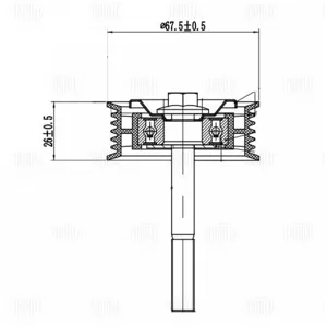 TRIALLI CM5909 Ролик ремня приводного Changan CS75CS75 Plus 18- опор.
