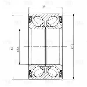 TRIALLI CS0813 Подшипник ступицы передней для автомобиля BMW 3 E30 (82-)3 E36 (90-) зад