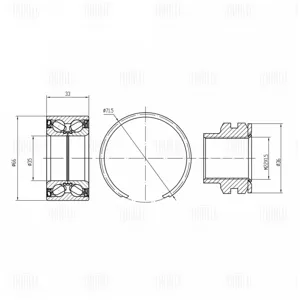 TRIALLI CS1820 Подшипник ступицы Fiat PANDA 03- перед. с ABS (компл.)