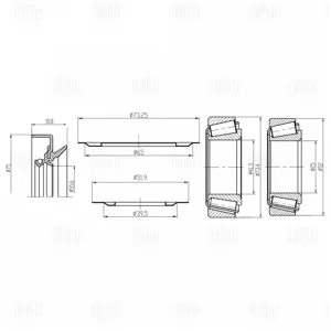 TRIALLI CS1899 Подшипник ступицы для ам Mercedes Sprinter (95-)(00-) Classic (13-)VW LT (96-) перед. (кмпл: подш