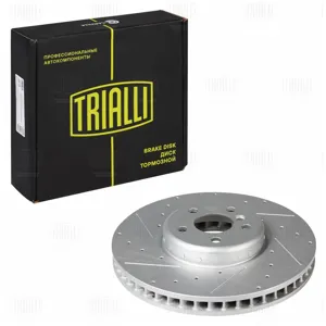 TRIALLI DF009SP Диск тормозной d=348 PRO (окрашенный двухсоставной перфорированный слотированный ) перед лев
