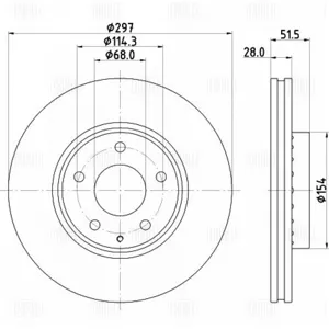 TRIALLI DF084512 Диск торм.перед. Mazda CX-5 (12-) (17-) 6 (12-) d=297 (окрашенный)